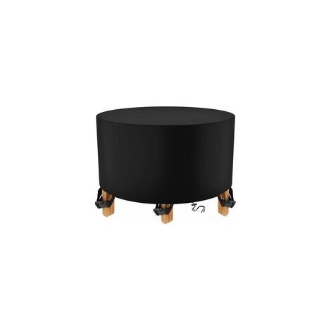 Housse Table de Jardin Ronde 210D, Housse Protection Table Jardin, Housse de Protection Salon de Jardin, Exterieure Housse de Meuble Étanch 185x110cm (1/5)