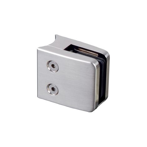 [QUALITE FRANCAISE] - Pince à verre carré pour tube Ø42,4mm - Hauteur 55mm longueur 60mm - Zamac brossé - À visser