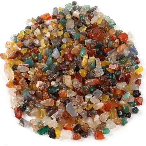200g Cailloux Aquarium 4-6mm Galets Decoratif Jardin Irrégulière Gemmes Perles Coloré Bille en Verre Roche de Rivière Gravier pour Aquarium Plantes Vase Remplissage (1/5)