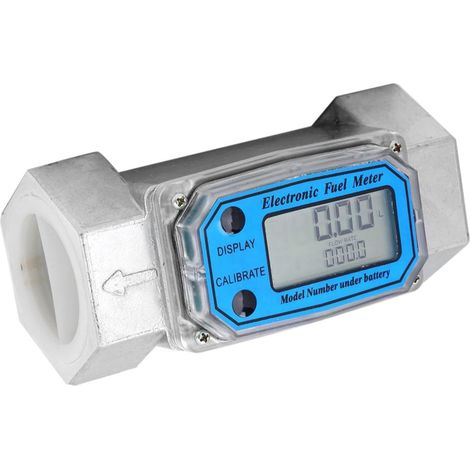 Misuratore di portata del carburante a turbina applicabile, misuratore di portata della turbina, mini misuratore di portata della turbina digitale da 15-120 litri da 1,5 pollici NPT, misuratore di por