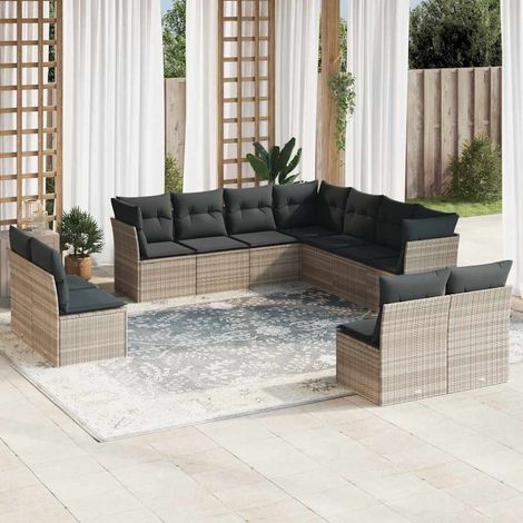 Garden Sofa Set Light Grey, Dark Grey vidaXL (1/3)