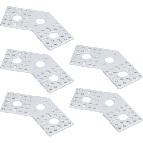 Plaques de fixation perforées en alliage d'aluminium (lot de 5) pour robots et équipements d'ingénierie  pièces fixes de connexion  3108-0002-0003
