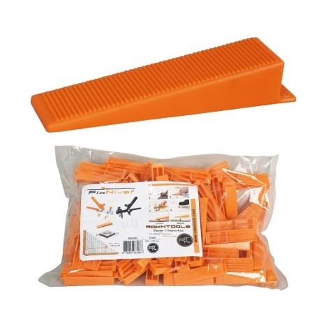 Coins pour croisillon autonivelants 1 à 4 mm – Sachet de 100 pièces – Compatible avec clips Fixnivel – Pour chantiers humides – Rokntools (1/5)