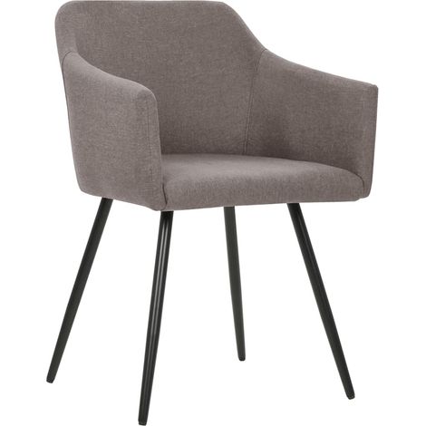 vidaXL Chaises à manger lot de 6 taupe tissu (1/5)