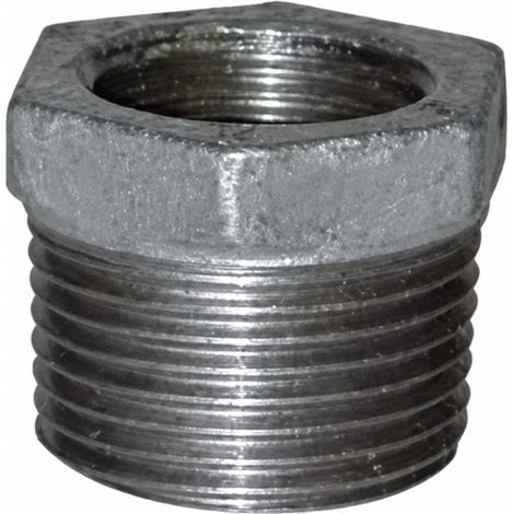 Reduzierter Nippel 15x21 / 12x17, männlich weiblich verzinkt