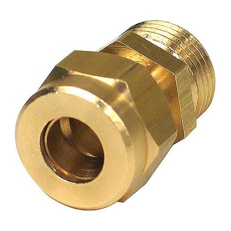 RACCORD DROIT MALE ET BICONE LAITON POUR TUBE CUIVRE (1/2)