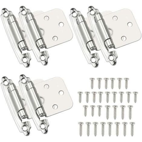 Charnières 6 Pcs Charniere Porte Charnière à Fermeture Automatique Matériau en Acier Laminé à Froid Paumelle Ressort avec Amortisseur pour Porte Placard Armoire à Chaussures Bibliothèque Cave (1/5)