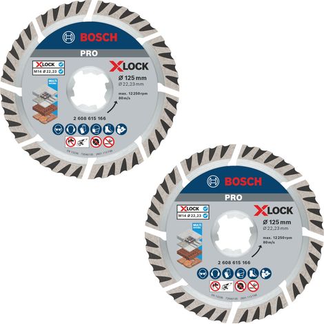 Bosch Expert X-LOCK Disque à tronçonner diamanté Standard for Universal 125 x 22,23 mm 2 pces ( 2x 2608615166 )