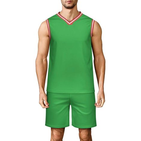 Men's Basketball Jersey Set  2-Piece Basketball Tank Top and Shorts, Breathable Sportswear for Fitness, Men's Basketball Tracksuit (1/5)