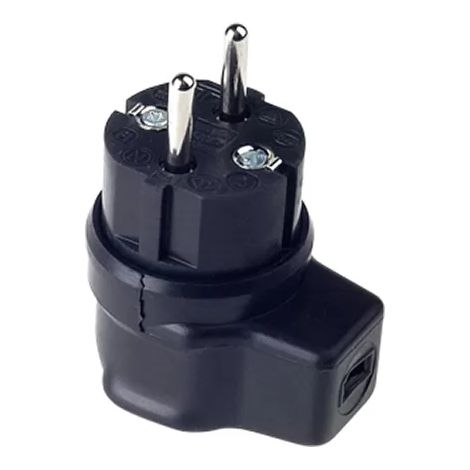 Bachmann 740.017 Schutzkontaktstecker Vollgummi 250 V Schwarz IP44 (1/2)