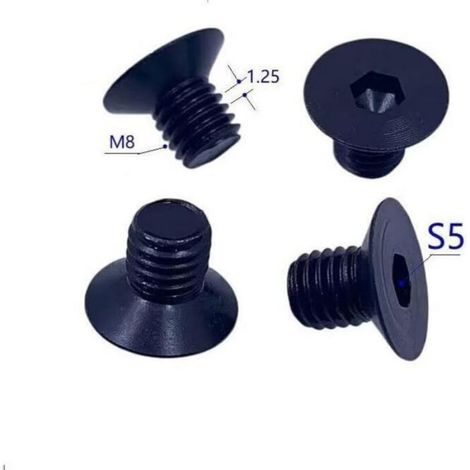 Lame De Broyeur - Acier Trempé 55 HRC - Pour Broyeurs À Branches Domestiques - Lot De 2 Pièces Avec 4 Vis M8 Et 4 Écrous (1/4)