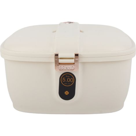 Grand récipient de conservation pour riz, 5kg, hermétique et étanche, distributeur de céréales pour cuisine, seau de stockage blanc crème, grande capacité (1/5)