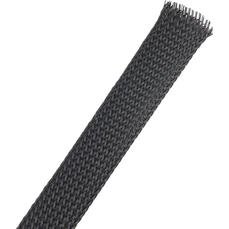 Gaine de Protection Extensible en Pet de 15 m Gaine de Protection pour Câble Gaine en Treillis Métallique Flexible Gaine Tressée Noire pour Cordon Audio et Vidéo. (1/5)