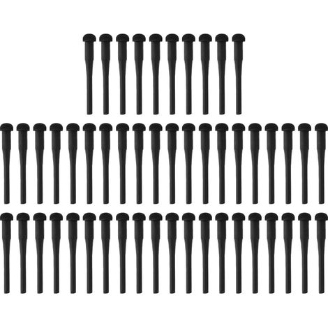 50 Embouts Silencieux en Caoutchouc pour Ciseaux de Coiffure/barbier Noirs (2 mm) (1/5)