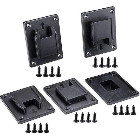 Lot de 5 supports de fixation pour outils électriques, compatibles avec les perceuses électriques 12V et 20V (noir). (1/5)