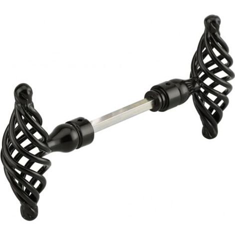 Boutons torsadés T pour porte d'entrée en fer – Carré 6mm – Épaisseur jusqu'à 80mm – Installation facile sur bois (1/2)
