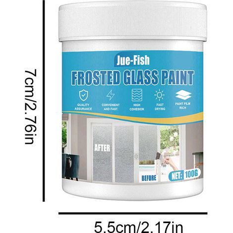 Peinture en aérosol effet verre dépoli 100 ml pour la maison, le bureau, la salle de bain, usage intérieur et extérieur (1/5)