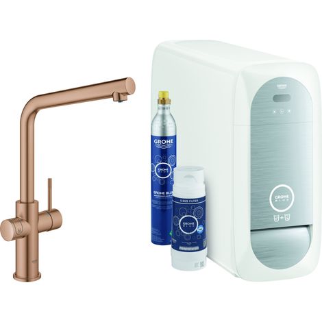 Kit básico monomando de fregadero Grohe Blue Home, 221 mm de (1/3)