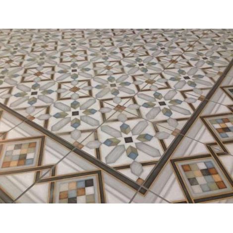Aelle - Carrelage sol / mur effet ciment 20x20 cm VODEVIL POMBO 3 ANGLE - Vendu par boîte de 0,16 m² (1/5)