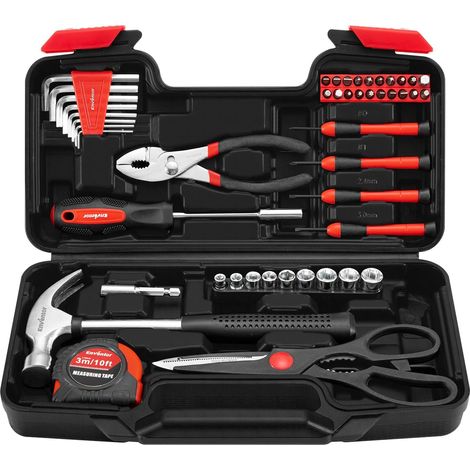 Boite a Outils 48 pièces, avec boîte de rangement, idéal pour le bricolage à domicile (1/5)