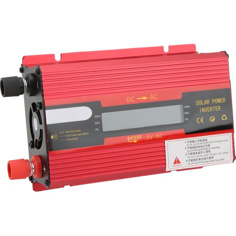 Convertisseur de puissance pour voiture avec une puissance de sortie maximale de 420 W, 1000 W, 12 V/24 V vers 220 V 50 Hz à onde sinusoïdale modifiée, écran LCD pour la maison. (1/5)