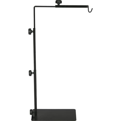 Support lampe chauffante pour terrarium réglable, hauteur 39-92 cm, bras 22-37 cm, base stable en métal noir, pour reptiles et amphibiens - CHICFURN (1/5)