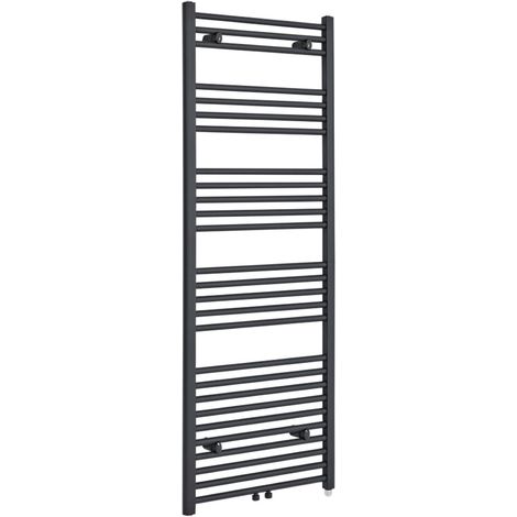 Hudson Reed Neva - Sèche-Serviettes Design Électrique Moderne - Raccordement Central - Anthracite  - 160 cm x 60 cm