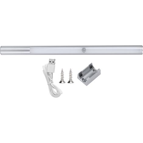 Lampe LED d'armoire portable, rechargeable USB, détecteur de mouvement, veilleuse, angle ajustable, blanc (1/5)
