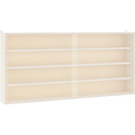 Vitrine de collection en bois avec portes 80 x 8,5 x 37 cm (1/5)