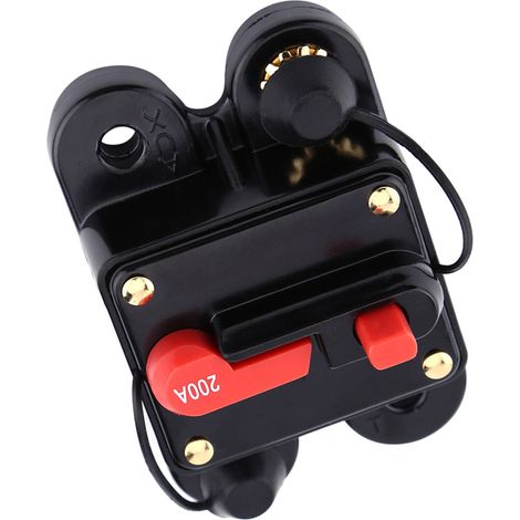 Disjoncteur pratique DC12V pour autoradio, bateau, moto, système audio stéréo, fusible de réarmement (200 A) (1/5)