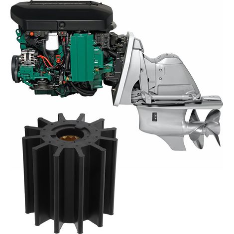 La turbine de la pompe à eau est compatible avec Jabsco 17936-0001. (1/5)