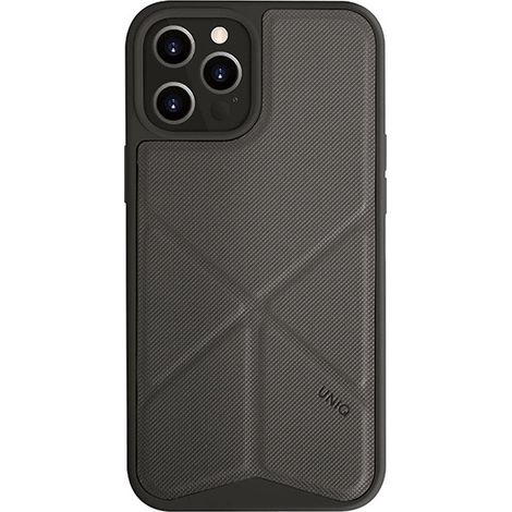 Funda Uniq Transforma para iPhone 12 Pro Max de 6,5 pulgadas, color gris/gris carbón. (1/5)