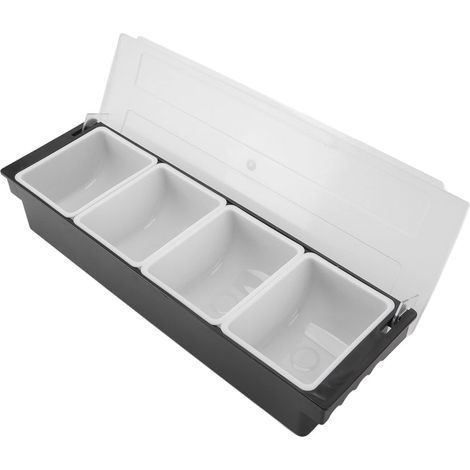 Condiment Box with Transparent Lid, Detachable Design for Fruits, Vegetables, Sauces, Coffee Beans (1/5)