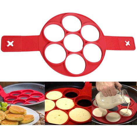 STAMPO PER PANCAKE IN SILICONE CUCINA ANTIADERENTE UOVA OMELETTE