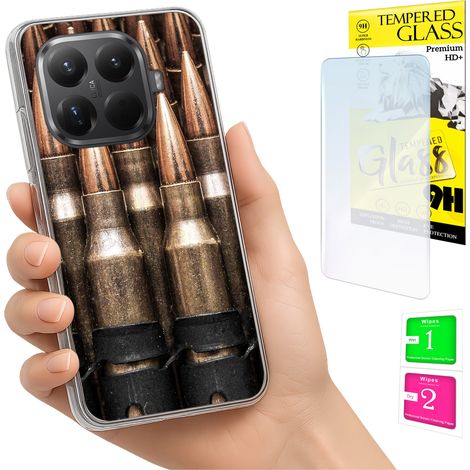 Custodia per Xiaomi 15T Pro, cover posteriore con vetro temperato 9H. (1/5)