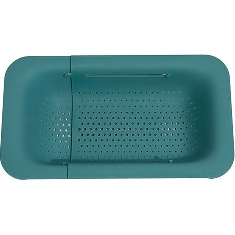 Égouttoir extensible pour évier, panier à légumes réutilisable, réglable 36–49 cm – coloris vert (1/5)