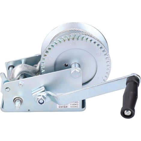 Treuil manuel autobloquant, rotation horaire/antihoraire, en acier allié, cric pivotant à commande manuelle, pour remorque, capacité de levage de 1134 kg (2500 lb). (1/5)