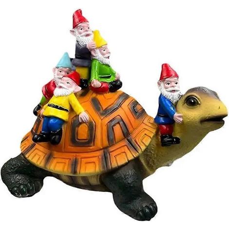 Gartenschildkröte, handgefertigte Schildkrötenfigur aus Kunstharz, Schildkrötenstatue