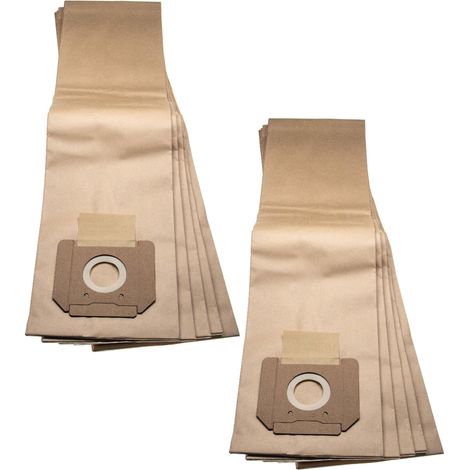 vhbw 10x sacchetto compatibile con Bosch GAS 55 M AFC Professional aspirapolvere - in carta, 75,2cm x 20,2cm, marrone
