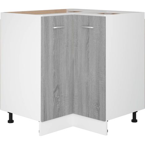 Armoire Meuble de rangement,Armoire cuisine Sonoma gris 75,5x75,5x80,5 cm Bois d’ingénierie -95940 (1/5)