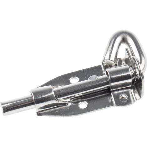 Rs Pro – Verrou de porte cadenassable en acier inoxydable 304 – Dimensions 101mm – Excellentes propriétés anti-corrosion pour extérieur (1/2)