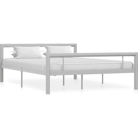 Giroletto Grigio e Bianco in Metallo 140x200 cm vidaXL (1/5)