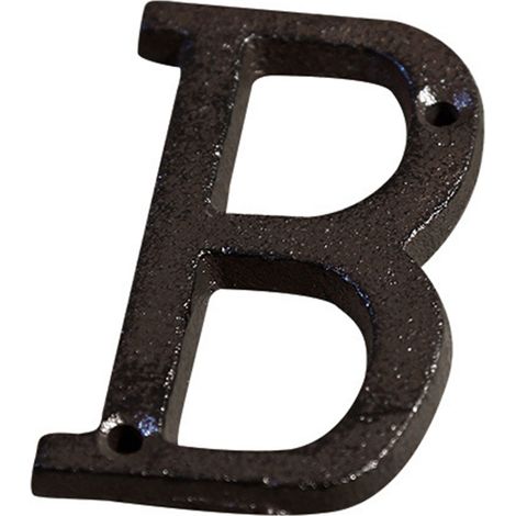 Letrero para casa de metal. Modelo estándar. Resistente y antiséptico. Material: 100 % hierro forjado. Dimensiones: 7,5 x 4,5 cm. Peso: 65 g. Incluye los números del 0 al 9, las letras de la A a la Z (1/5)