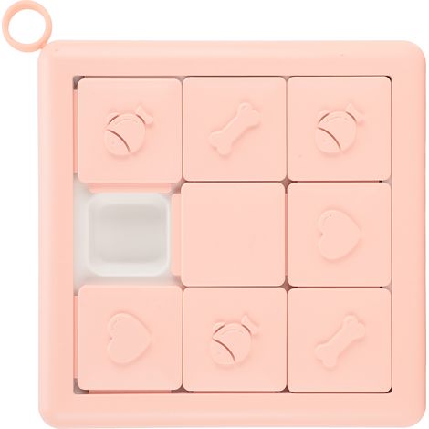 Gamelle mange-tout pour chien, jouet éducatif et interactif anti-stress, idéale pour l'entraînement et la gestion des aliments. Rose. (1/5)