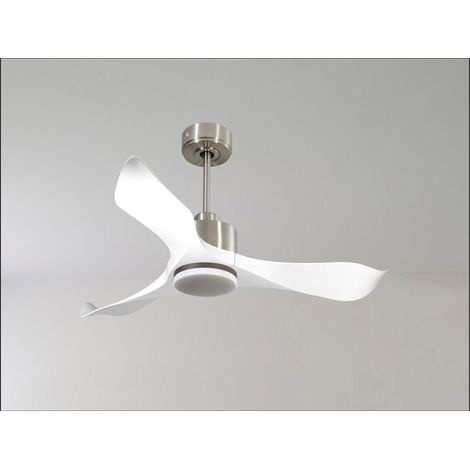 Modulo de KlassFan - Super destratificateur et ventilateur DC 106 cm Blanc pales bois sombre sans Lumière  15 à 20 m² (1/5)