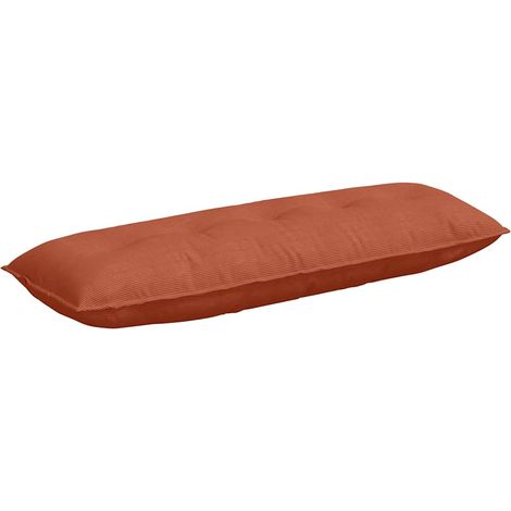 Coussin de Dos Rouge orange 140 x 50 cm Tissu en velours côtelé CFW66146 (1/5)