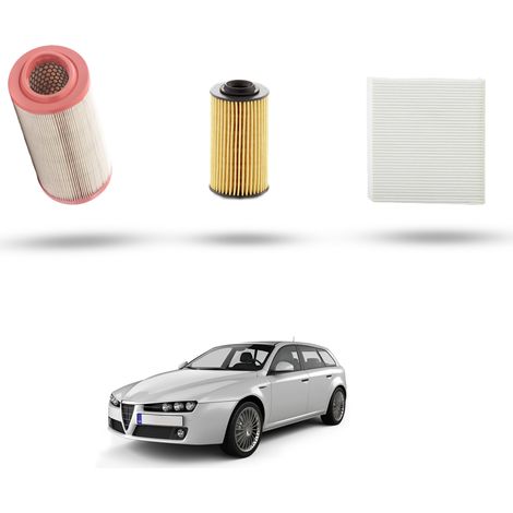 Kit Tagliando 4 filtri compatibile con Alfa Romeo 159 (939) 3.2 JTS V6 24v 191kw dal 2005 al 2011 (1/5)