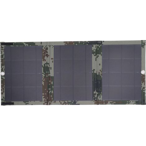 Faltbares 21-W-Solarpanel, leicht, tragbar, wasserdicht, Solarladegerät für Handys, platzsparend, faltbar (1/5)