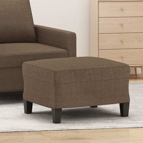 Repose-Pieds pour Salon ou Chambre - Tabouret Pouf Marron 60x50x41 cm Tissu BV721941 - BonneVie (1/5)