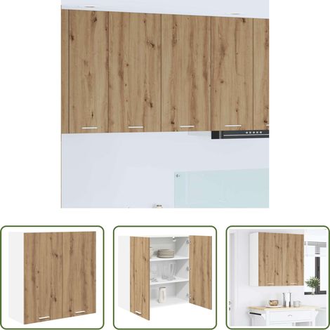 vidaXL Hängeschrank - Hängeschrank Artisan-Eiche 80 x 31 x 80 cm Holzwerkstoff (1/5)